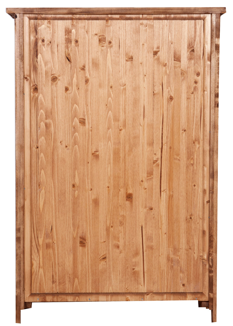 Biscottini Piccola libreria Country in legno massello di tiglio finitura naturale L68xPR25xH98 cm. Made in Italy