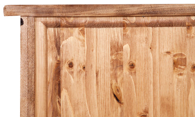 Biscottini Piccola libreria Country in legno massello di tiglio finitura naturale L68xPR25xH98 cm. Made in Italy