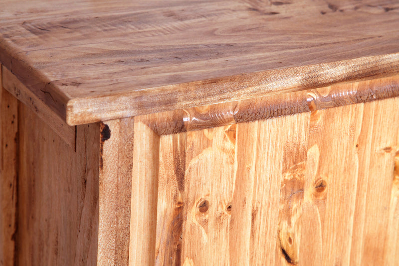 Biscottini Piccola libreria Country in legno massello di tiglio finitura naturale L68xPR25xH98 cm. Made in Italy