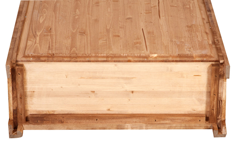 Biscottini Piccola libreria Country in legno massello di tiglio finitura naturale L68xPR25xH98 cm. Made in Italy