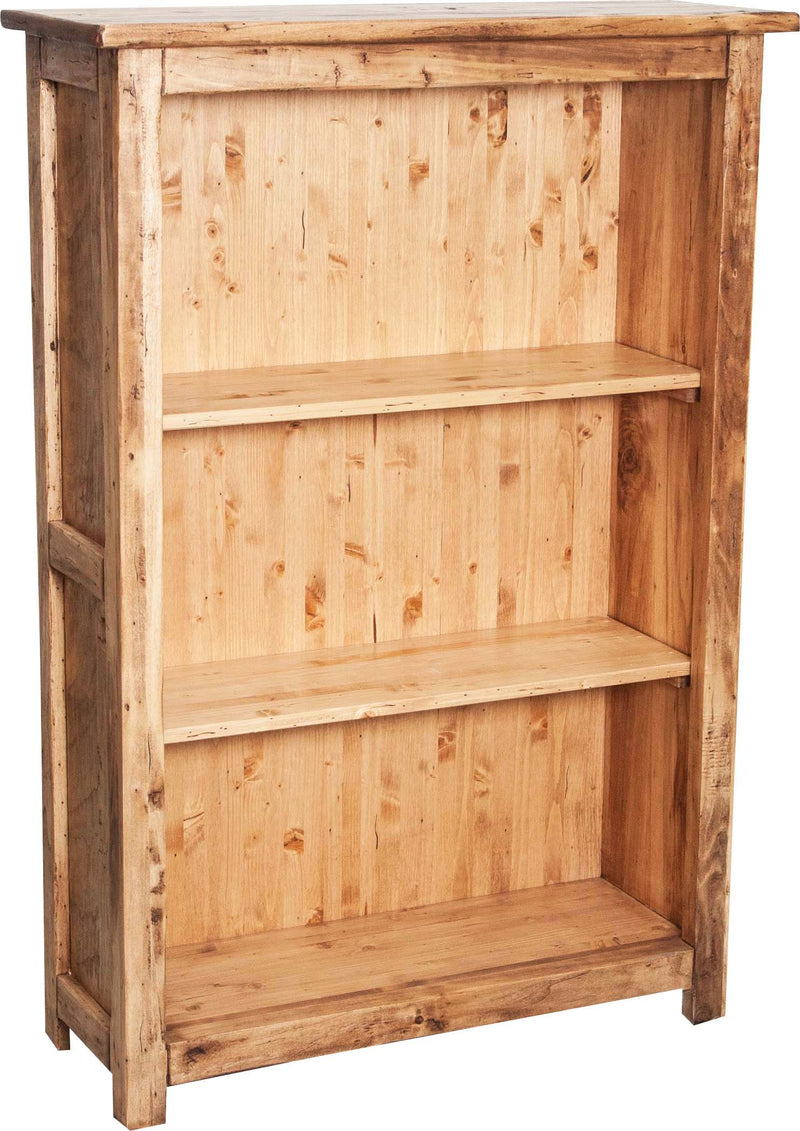 Biscottini Piccola libreria Country in legno massello di tiglio finitura naturale L68xPR25xH98 cm. Made in Italy