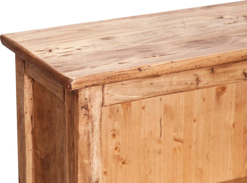 Biscottini Piccola libreria Country in legno massello di tiglio finitura naturale L68xPR25xH98 cm. Made in Italy