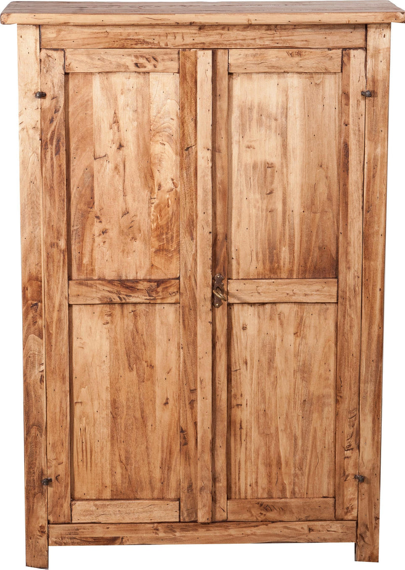 Biscottini Stipetto Country in legno massello di tiglio finitura naturale L68xPR25xH98 cm. Made in Italy