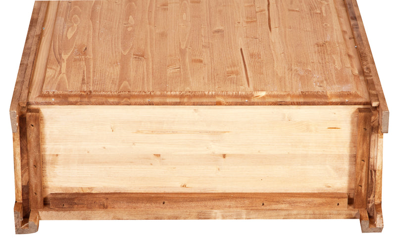 Biscottini Stipetto Country in legno massello di tiglio finitura naturale L68xPR25xH98 cm. Made in Italy