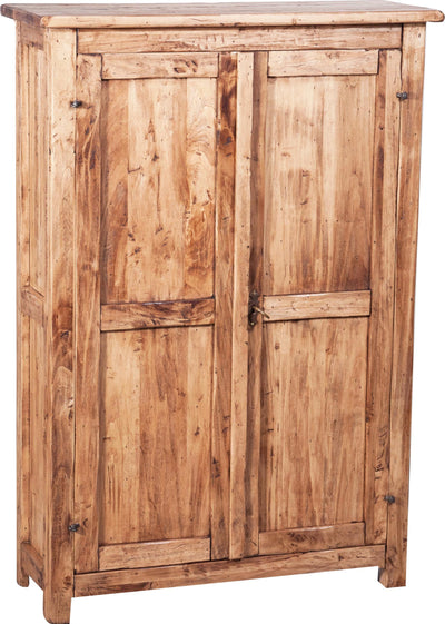 Biscottini Stipetto Country in legno massello di tiglio finitura naturale L68xPR25xH98 cm. Made in Italy