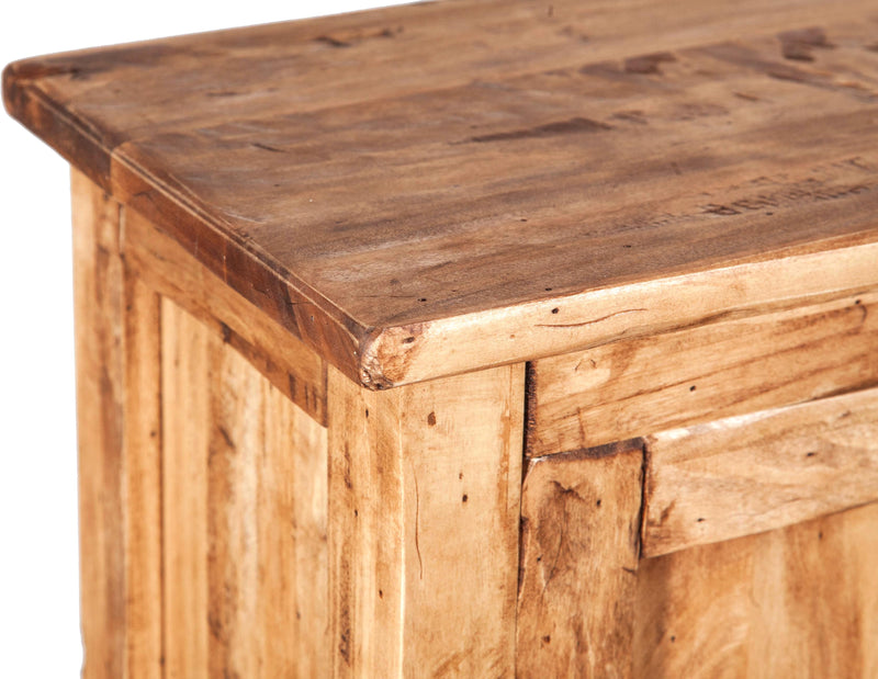 Biscottini Stipetto Country in legno massello di tiglio finitura naturale L68xPR25xH98 cm. Made in Italy