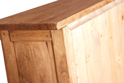 Biscottini Piccola libreria Country in legno massello di tiglio finitura naturale L68xPR25xH130 cm. Made in Italy