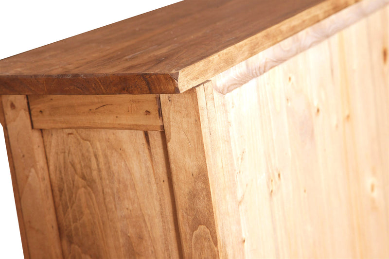 Biscottini Piccola libreria Country in legno massello di tiglio finitura naturale L68xPR25xH130 cm. Made in Italy