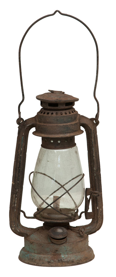 Biscottini Vecchia lanterna miniera a petrolio in metallo L15xPR15xH32 cm finiture assortite