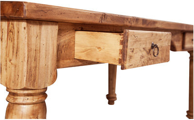 Biscottini Tavolo scrivania in legno massello di tiglio L184xPR92xH78 cm. Made in Italy