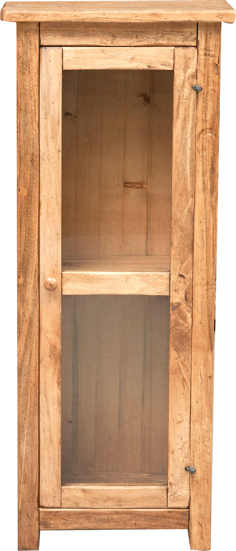 Biscottini Vetrinetta Country in legno massello di tiglio finitura naturale. Made in Italy