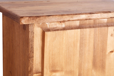 Biscottini Vetrinetta Country in legno massello di tiglio finitura naturale. Made in Italy