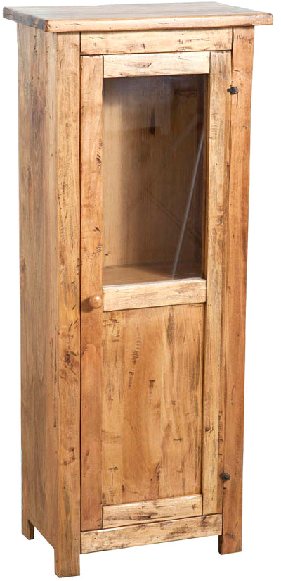 Biscottini Vetrinetta Country in legno massello di tiglio finitura naturale. Made in Italy