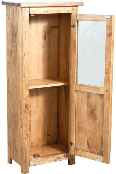 Biscottini Vetrinetta Country in legno massello di tiglio finitura naturale. Made in Italy