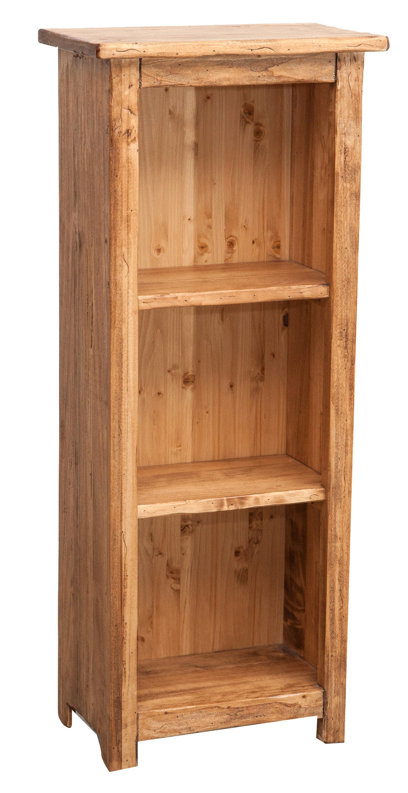Biscottini Piccola libreria Country in legno massello di tiglio finitura naturale L40xPR25xH98 cm. Made in Italy