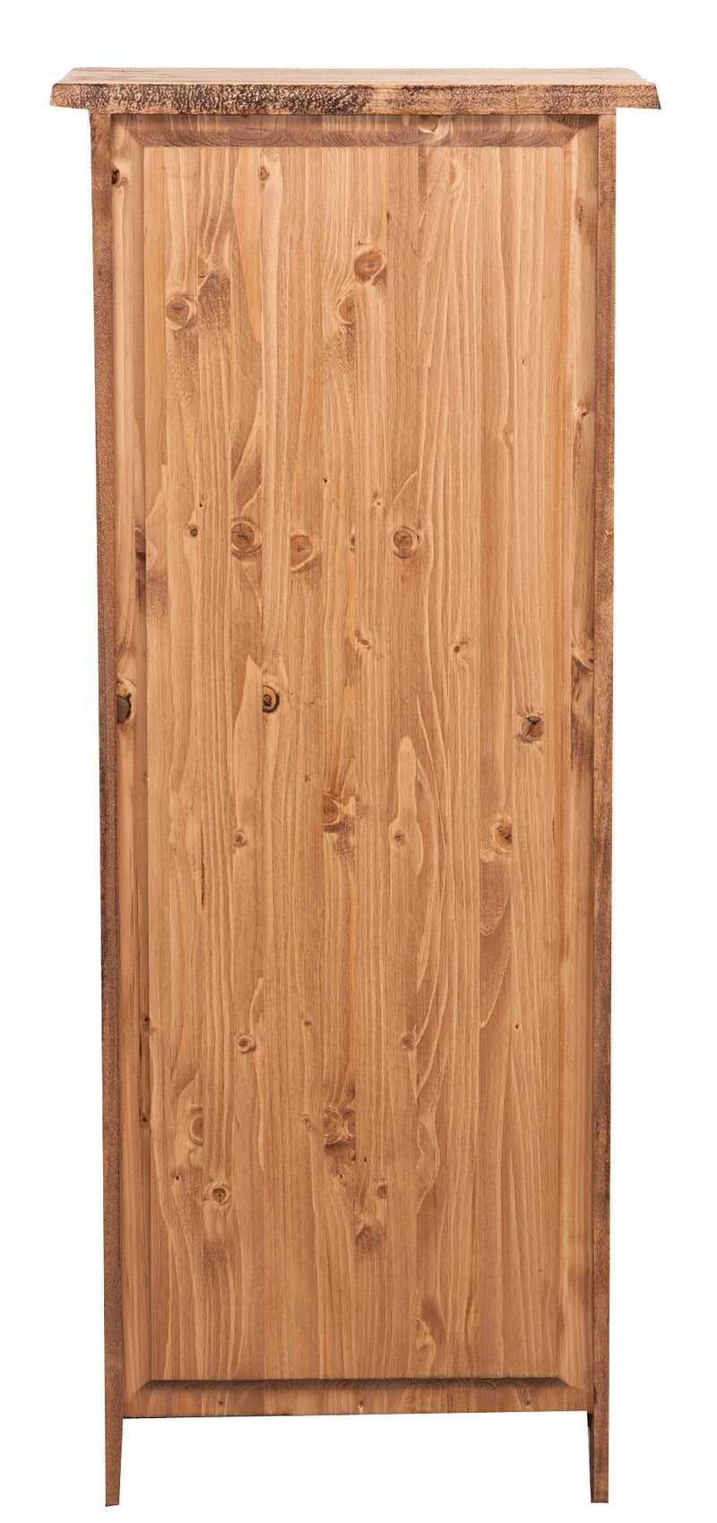 Biscottini Piccola libreria Country in legno massello di tiglio finitura naturale L40xPR25xH98 cm. Made in Italy