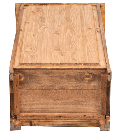 Biscottini Piccola libreria Country in legno massello di tiglio finitura naturale L40xPR25xH98 cm. Made in Italy