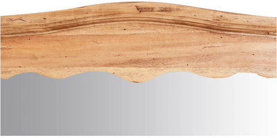 Biscottini Specchiera a muro in legno massello di tiglio finitura naturale L90xPR5xH83 cm Made in Italy