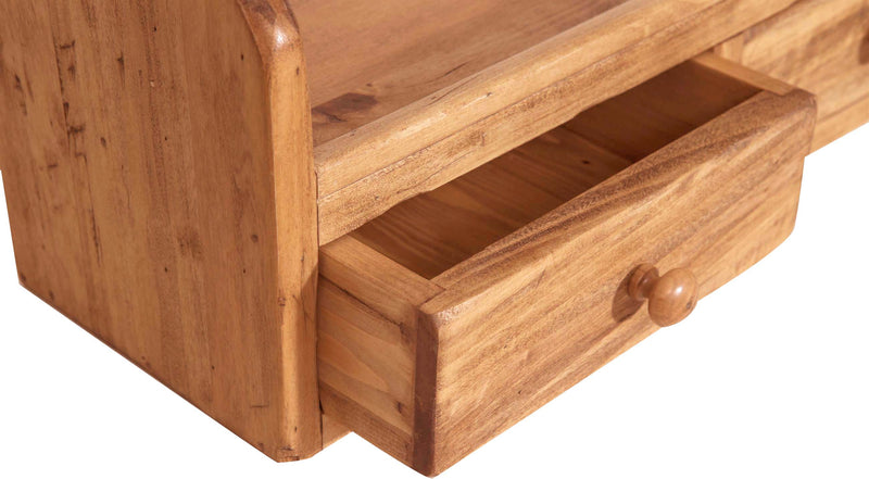 Biscottini Piattaia Country in legno massello di tiglio finitura naturale L79xPR18xH68 cm. Made in Italy