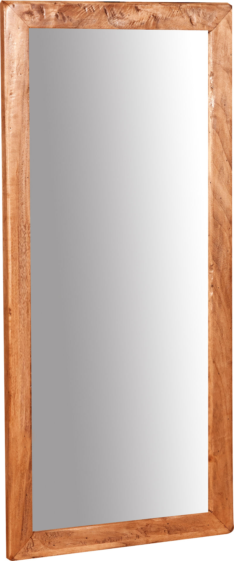 Biscottini Specchiera rettangolare da muro in legno massello di tiglio finitura naturale L37xPR3xH80 cm Made in Italy