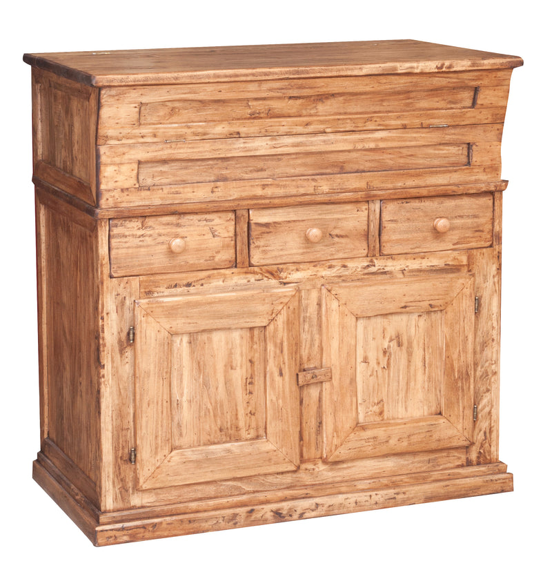 Biscottini Madia in legno massello di tiglio finitura naturale L100xPR55xH101 cm. Made in Italy