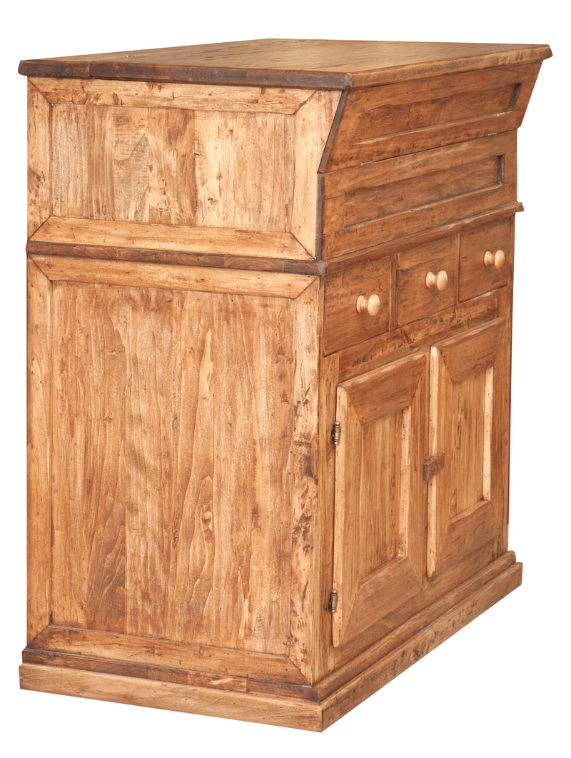 Biscottini Madia in legno massello di tiglio finitura naturale L100xPR55xH101 cm. Made in Italy