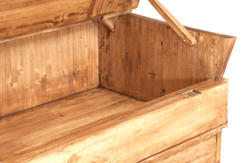 Biscottini Madia in legno massello di tiglio finitura naturale L100xPR55xH101 cm. Made in Italy