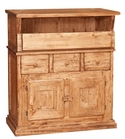 Biscottini Madia in legno massello di tiglio finitura naturale L81xPR45xH92 cm. Made in Italy