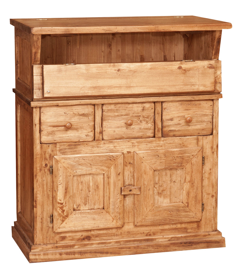 Biscottini Madia in legno massello di tiglio finitura naturale L81xPR45xH92 cm. Made in Italy