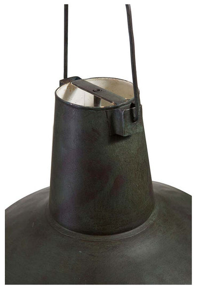 Biscottini Lampadario Industrial a sospensione non elettrificato L50xPR50xH30 cm in ferro finitura verde anticata