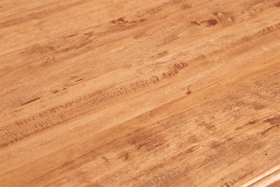 Biscottini Credenza Country in legno massello di tiglio struttura bianca anticata piano finitura naturale L160xPR42xH90 cm. Made in Italy