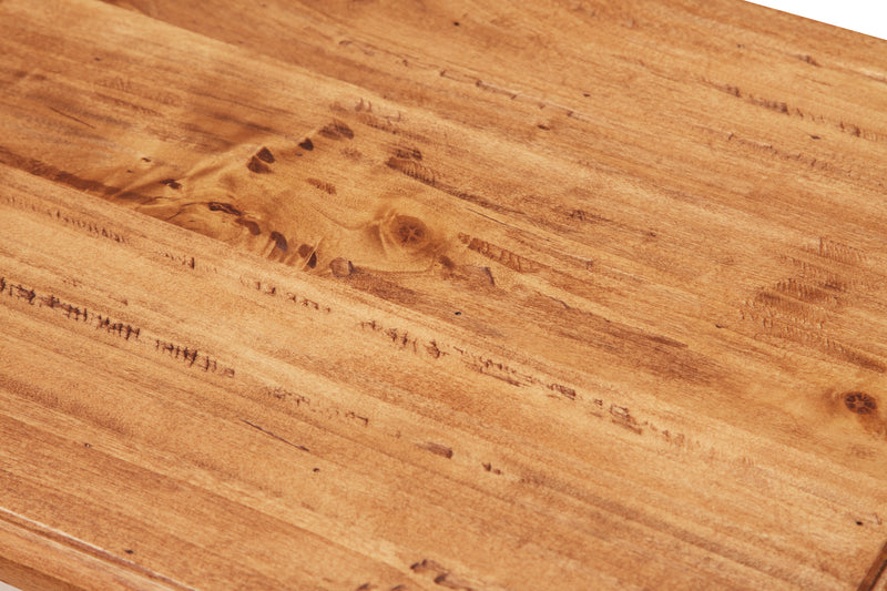 Biscottini Comodino Country in legno massello di tiglio struttura bianca piano finitura naturale L46xPR36xH70 cm. Made in Italy sx