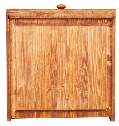 Biscottini Credenza Country in legno massello di tiglio finitura noce L202xPR45xH103 cm. Made in Italy