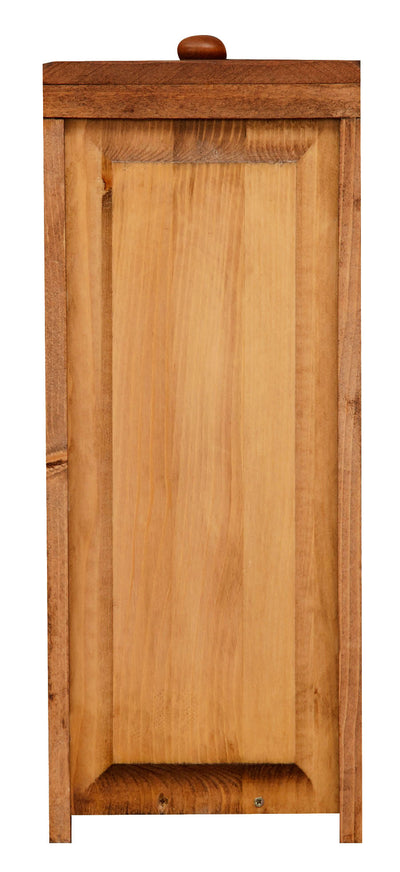 Biscottini Mobile porta tv Country in legno massello di tiglio finitura noce L150xPR51xH56 cm. Made in Italy