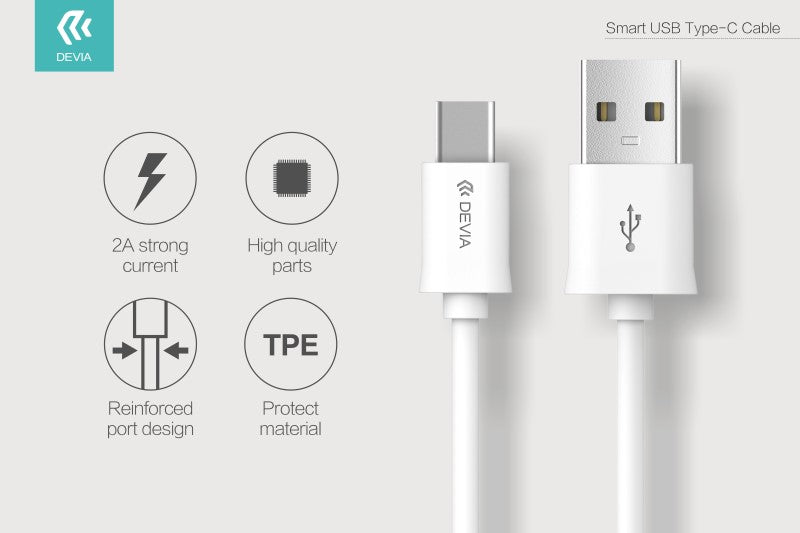 CAVO DEVIA S. DA USB A TIPO C 1 METRO
