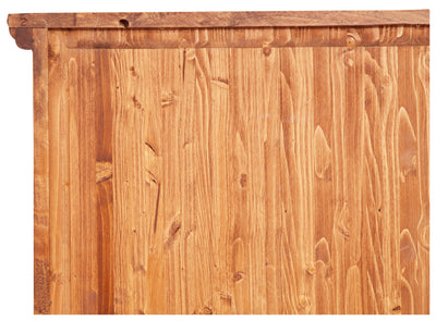 Biscottini Stipo Country in legno massello di tiglio finitura noce L72xPR40xH173 cm. Made in Italy