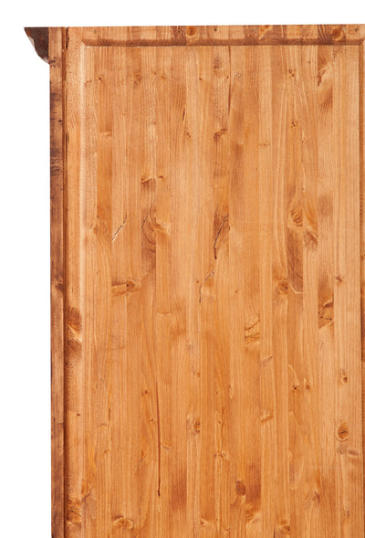 Biscottini Libreria in legno massello di tiglio finitura noce L108xPR38xH211 cm. Made in Italy