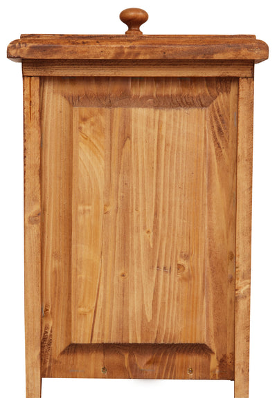 Biscottini Comodino Country in legno massello di tiglio finitura noce L56xPR36xH66 cm. Made in Italy