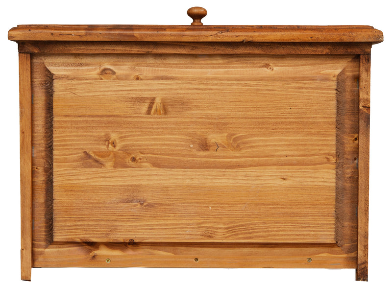 Biscottini Comodino Country in legno massello di tiglio finitura noce L56xPR36xH66 cm. Made in Italy
