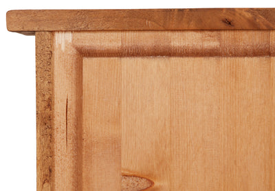 Biscottini Vetrinetta Country legno massello di tiglio finitura noce. Made in Italy