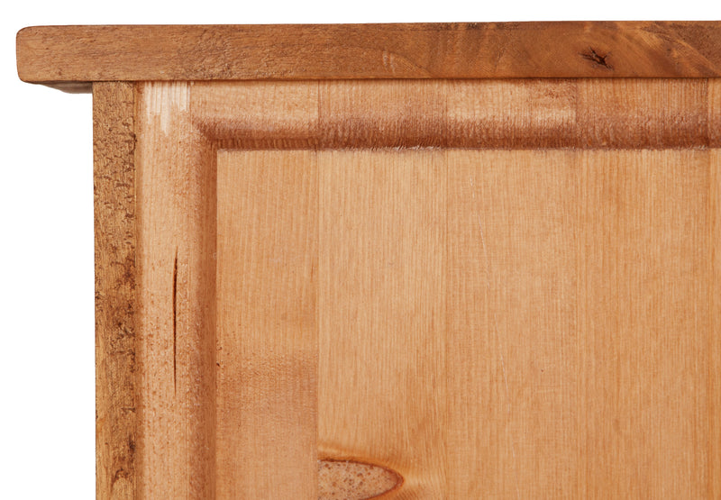 Biscottini Vetrinetta Country legno massello di tiglio finitura noce. Made in Italy