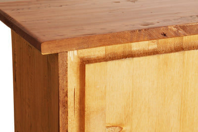 Biscottini Vetrinetta Country legno massello di tiglio finitura noce. Made in Italy