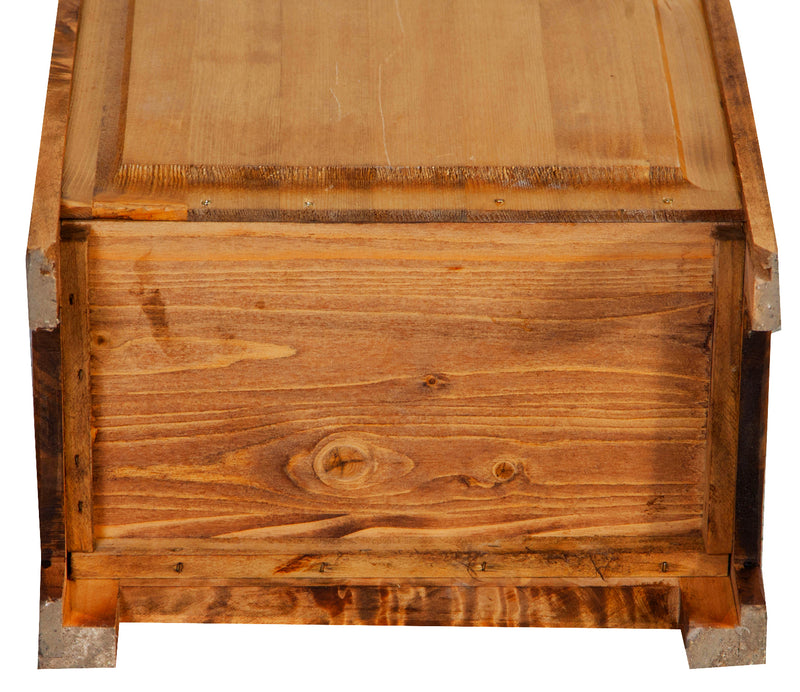 Biscottini Stipetto Country in legno massello di tiglio finitura noce L40xPR25xH98 cm. Made in Italy