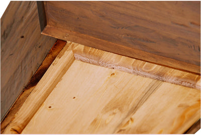 Biscottini Stipetto Country in legno massello di tiglio finitura noce L40xPR25xH98 cm. Made in Italy