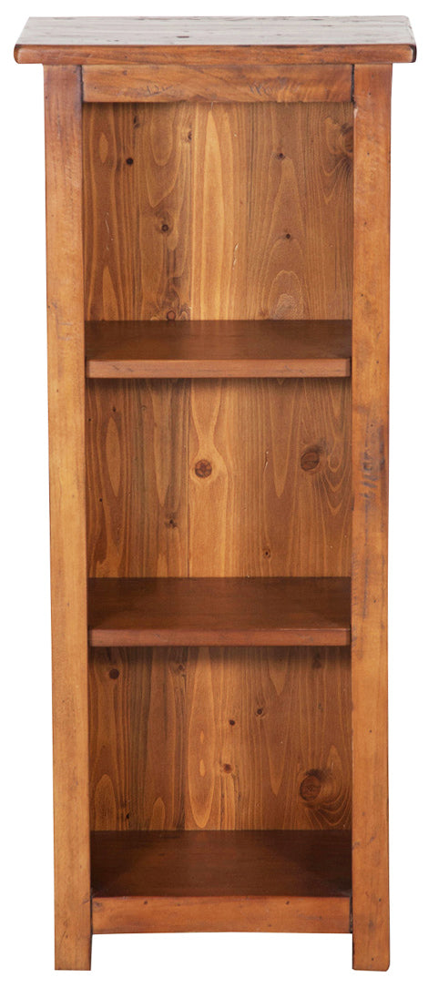Biscottini Piccola libreria Country in legno massello di tiglio finitura noce L40xPR25xH98 cm. Made in Italy