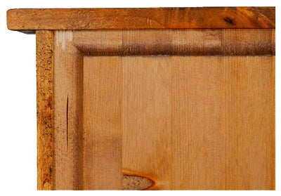 Biscottini Piccola libreria Country in legno massello di tiglio finitura noce L40xPR25xH98 cm. Made in Italy