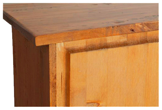 Biscottini Piccola libreria Country in legno massello di tiglio finitura noce L40xPR25xH98 cm. Made in Italy