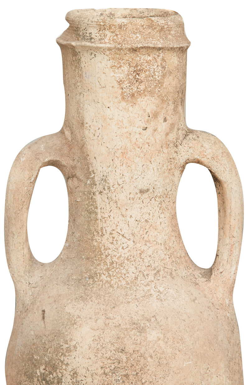Biscottini Vecchia anfora giara con manici in terracotta L28xPR28xH63 cm diametro altezza