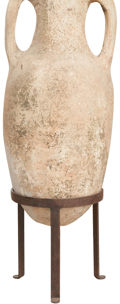 Biscottini Vecchia anfora giara con manici in terracotta L28xPR28xH63 cm diametro altezza