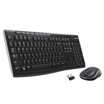 Kit tastiera + mouse Logitech Wireless Combo MK270 - Tastiera wireless - 2.4 GHz - mouse con ricevitore wireless USB - Italiano (920-004512)